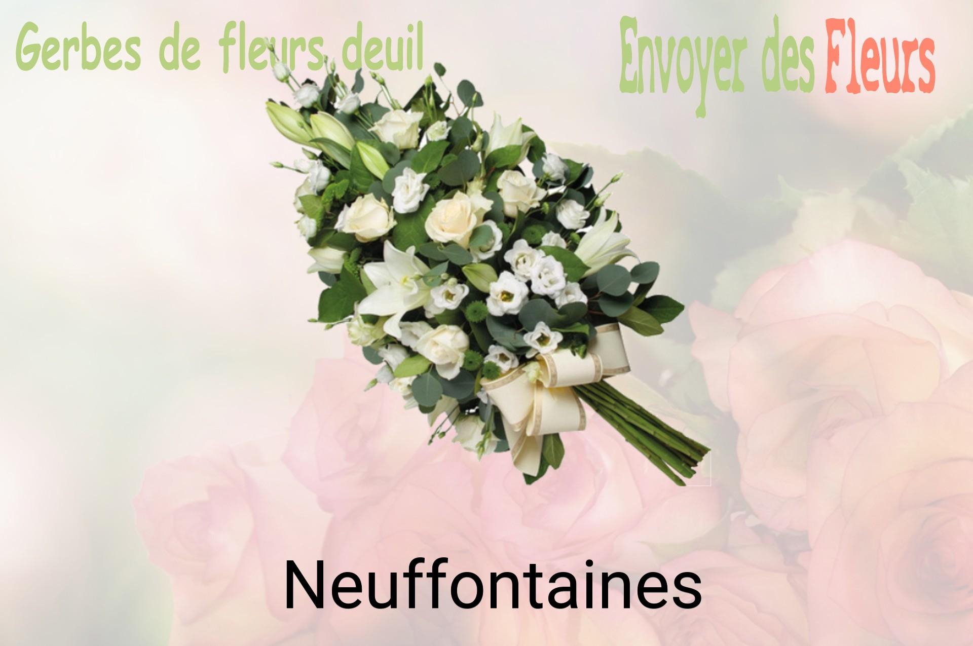 Gerbe de fleurs de deuil livrée à Neuffontaines